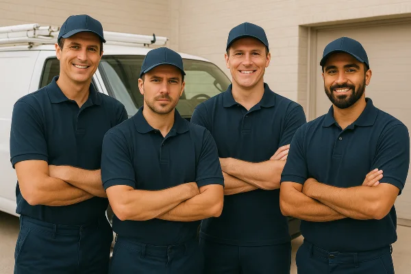 4 plumbing technician posing for the camera from TMK Plumber Austin in Bastrop, TX - Bastrop TX 4 plumbing technician posing for the camera from TMK Plumber Austin in Bastrop, TX - Bastrop TX