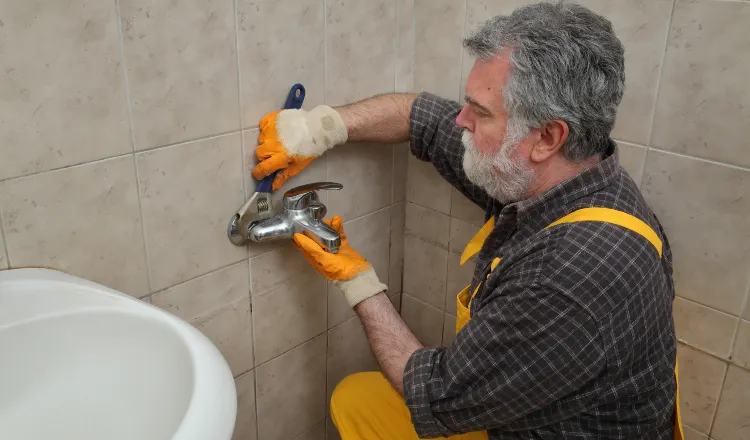 a male plumber technician smiling at the camera from TMK Plumber Austin in Austin, TX - Commercial plumbing services